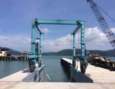 Our travel lift & travel lift dock #1
