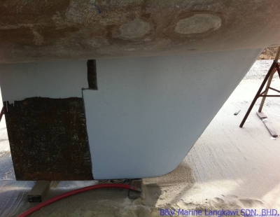 Sandblasting keel