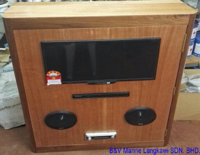 Carpter building a tv cabinet #2